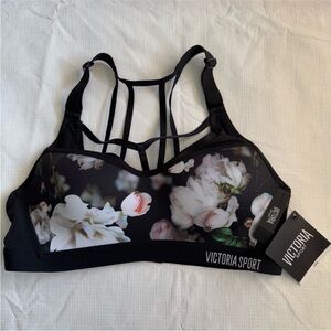 Victoria Secrets Black Floral Sports Bra